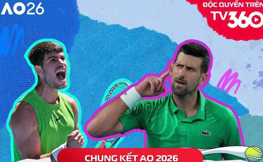 Link xem trực tiếp Alcaraz vs Djokovic 15h45 hôm nay, chung kết đơn nam Australian Open 2026