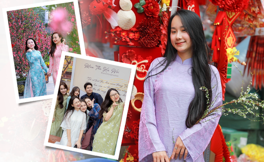 Rộn ràng với trào lưu xuống phố chụp ảnh áo dài đón Tết 2026 