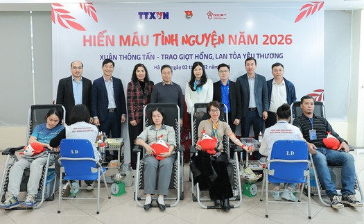 Chương trình hiến máu tình nguyện “Xuân Thông tấn - trao giọt hồng, lan toả yêu thương”