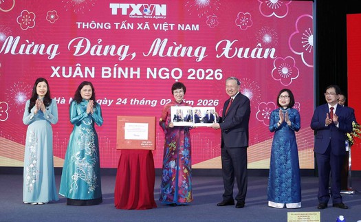 Tổng Bí thư Tô Lâm chúc Tết Thông tấn xã Việt Nam