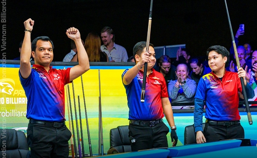 Đội tuyển Đông Nam Á giành chức vô địch giải billiards mà đội Việt Nam dừng bước ở tứ kết