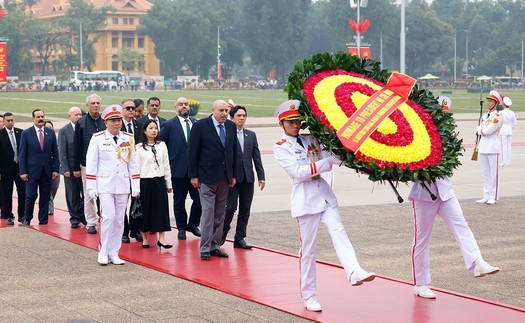 Chủ tịch Hạ viện Jordan viếng Lăng Chủ tịch Hồ Chí Minh, tham quan Hoàng thành Thăng Long