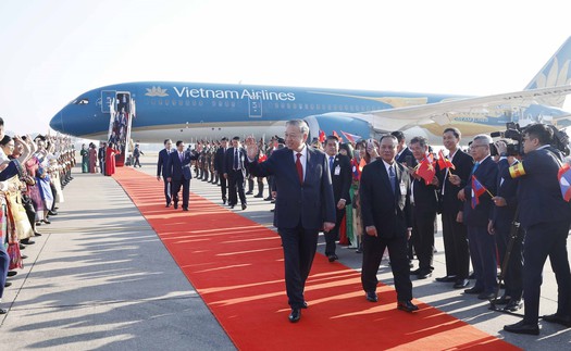 Tổng Bí thư Tô Lâm bắt đầu thăm cấp Nhà nước tới CHDCND Lào