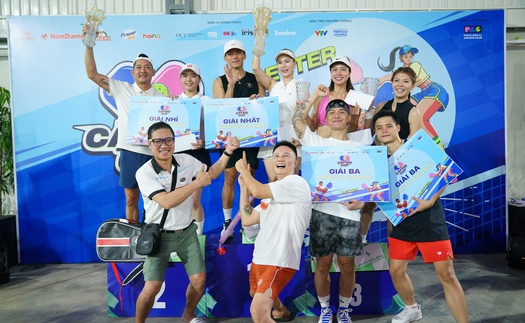 Vợ chồng Lý Hoàng Nam – Phương Trinh vô địch giải Pickleball Cặp đôi Cúp 2026