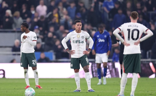 Thua sốc trên sân Everton, Chelsea lỡ cơ hội lọt vào Top 5