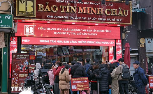Hoạt động giao dịch tại Bảo Tín Minh Châu diễn ra bình thường