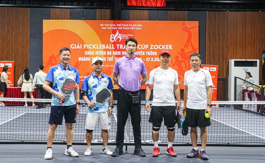 Sôi động giải pickleball kỷ niệm 80 năm Ngày truyền thống ngành Thể dục Thể thao Việt Nam