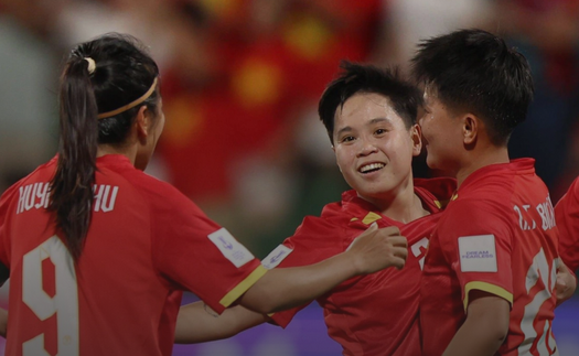 ĐT nữ Việt Nam có bàn thắng đầu tiên ở giải vô địch châu Á 2026 nhờ 'siêu phẩm' của Vạn Sự