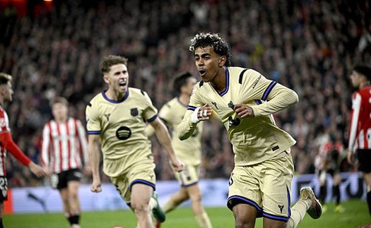 Yamal tỏa sáng, Barca thắng tối thiểu Bilbao để củng cố ngôi đầu La Liga