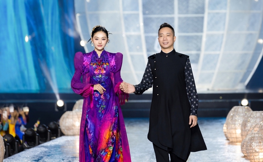 NTK Đỗ Trịnh Hoài Nam mang "Tứ bình hoa lụa" lên sân khấu Vietnam Beauty Fashion Fest XIV