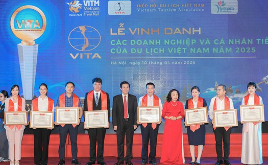 80 cá nhân và 141 doanh nghiệp du lịch tiêu biểu được vinh danh tại VITM 2026