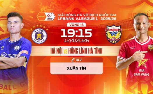 Link xem trực tiếp bóng đá Hà Nội FC vs Hồng Lĩnh Hà Tĩnh 19h15 hôm nay, V-League vòng 18