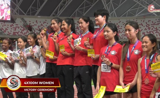 Điền kinh Việt Nam có thêm HCV nội dung 4x100m nữ ở giải đấu tại Singapore