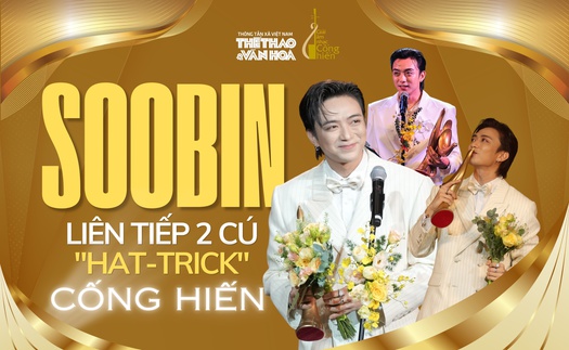 Dư âm Giải Cống hiến lần 20 - 2026: Liên tiếp 2 cú "hat-trick" Cống hiến của SOOBIN