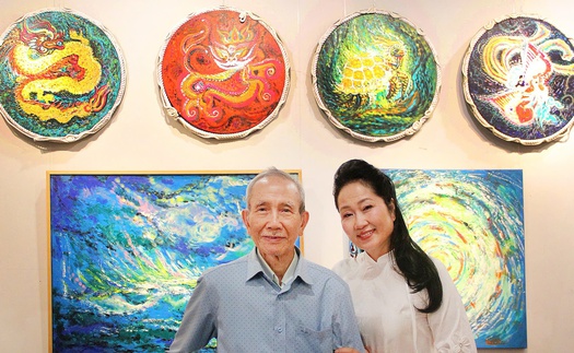 Những nhân vật bước ra từ tranh trong triển lãm Tương giao 2 của Họa sĩ Quế Chi