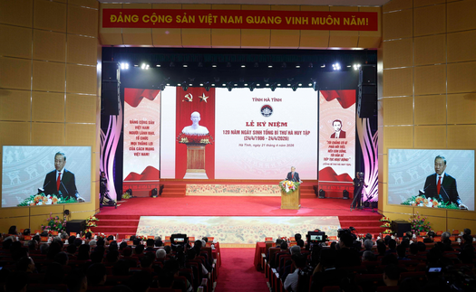 Tổng Bí thư, Chủ tịch nước Tô Lâm dự Lễ kỷ niệm 120 năm Ngày sinh Tổng Bí thư Hà Huy Tập