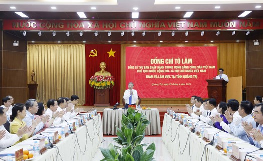 Tổng Bí thư, Chủ tịch nước Tô Lâm: Tái định vị không gian phát triển Quảng Trị với chiến lược “vươn Đông, tỏa Tây”