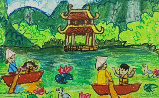 "Di sản trong mắt em": Khi tình yêu văn hóa được kể bằng nét vẽ tuổi thơ

