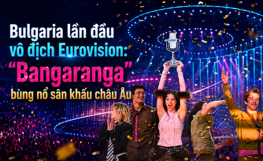 Bulgaria lần đầu vô địch Eurovision: "Bangaranga" bùng nổ sân khấu châu Âu