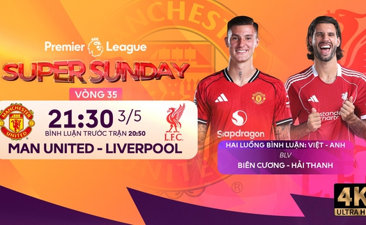 Link xem trực tiếp bóng đá MU vs Liverpool 21h30 hôm nay, Ngoại hạng Anh vòng 35