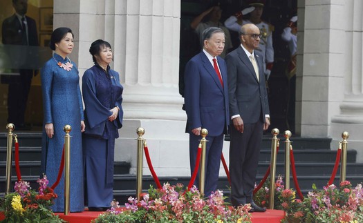 Lễ đón Tổng Bí thư, Chủ tịch nước Tô Lâm và Phu nhân thăm cấp Nhà nước Cộng hòa Singapore