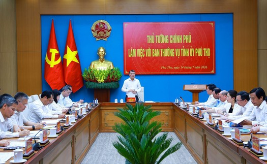 Thủ tướng làm việc với Ban Thường vụ Tỉnh uỷ Phú Thọ