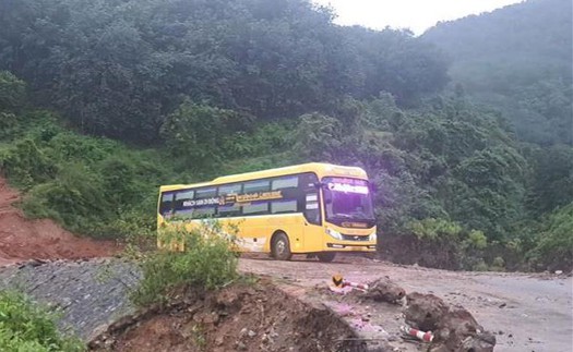Quốc lộ 12 nối Lai Châu với Điện Biên đã thông xe tạm thời