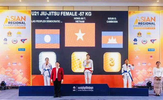 Jujitsu Việt Nam giành 21 HCV trong một ngày, xếp đầu bảng thuyết phục ở giải Đông Nam Á