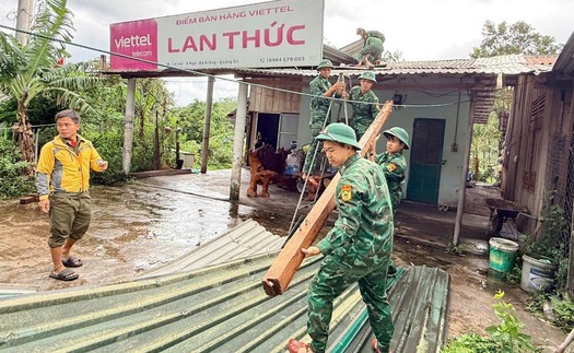 Quân đội chủ động ứng phó thiên tai, tập trung khắc phục nhanh hậu quả mưa lũ
