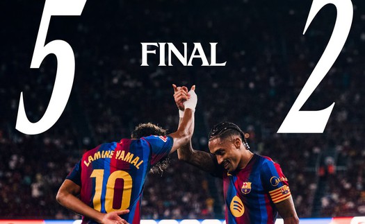 Yamal - Raphinha tỏa sáng, Barcelona tạo mưa bàn thắng và chiếm ngôi đầu La Liga