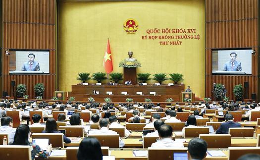 Quốc hội nghe trình bày về việc thành lập hai thành phố Quảng Ninh, Bắc Ninh
