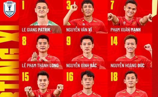 Đội hình xuất phát Việt Nam vs Campuchia: Quang Hải và Đình Bắc đá chính