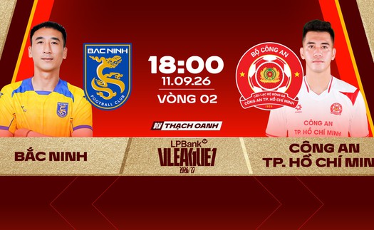 Link xem trực tiếp bóng đá Bắc Ninh vs CATPHCM 18h00 hôm nay, vòng 2 V.League 1