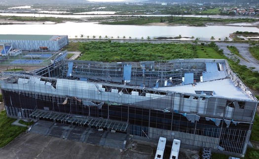 Quảng Ninh: Khôi phục Nhà thi đấu thể thao dưới nước từng bị hư hỏng nặng do bão Yagi
