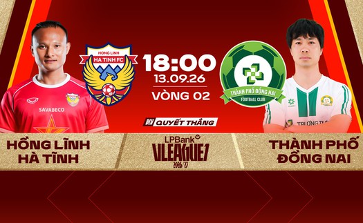 Xem trực tiếp bóng đá Hồng Lĩnh Hà Tĩnh vs Đồng Nai 18h00 hôm nay, vòng 2 V.League 1