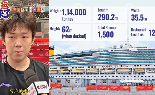 VĐV Trung Quốc ở ASIAD 2026 thích nghi với cuộc sống trên… tàu du lịch