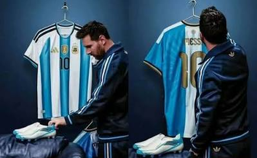 Messi giới thiệu mẫu áo đặc biệt dùng cho trận đấu cuối cùng với ĐT Argentina