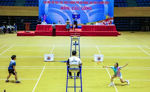 292 vận động viên tranh tài tại Giải Cầu lông Đại hội TDTT Đà Nẵng