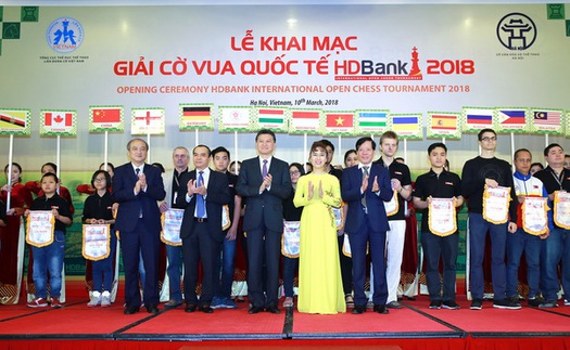 Giải Cờ vua Quốc tế HDBank 2018 chính thức khai mạc