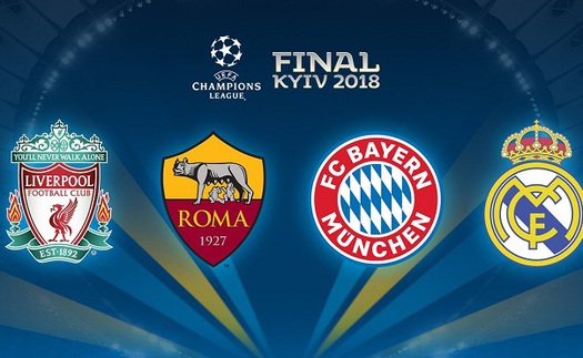 Bán kết Champions League: Real tái đấu Bayern. Roma đụng Liverpool