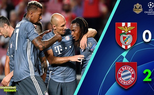 VIDEO Benfica 0-2 Bayern Munich: 'Hùm xám' khởi đầu thuận lợi