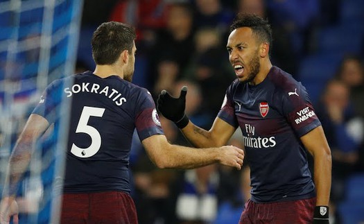 VIDEO Brighton 1-1 Arsenal: Aubameyang lập công, ‘Pháo thủ’ vẫn đánh rơi chiến thắng