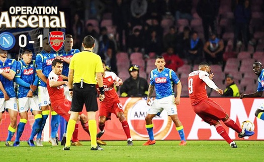 VIDEO Napoli 0-1 Arsenal (0-3): Lacazette ghi bàn, 'Pháo thủ' vào bán kết Europa League