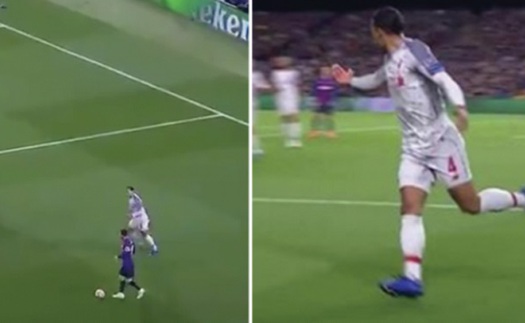 VIDEO: Van Dijk bất lực, kêu gào đồng đội hỗ trợ ngăn chặn Messi