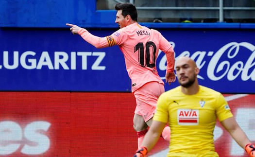 Eibar 2-2 Barca: Messi lập cú đúp, Barca vẫn phải chia điểm