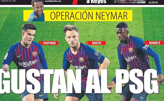 Barca mua lại Neymar, đẩy Coutinho, Dembele và Rakitic tới PSG