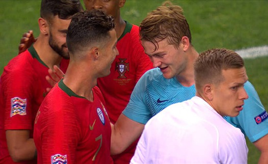 De Ligt SỐC vì Ronaldo công khai rủ rê về Juventus sau chung kết UEFA Nations League