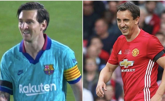 Messi gây sốc khi có diện mạo mới giống hệt... Gary Neville.