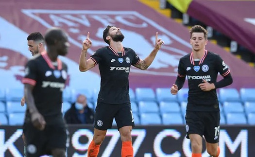 Video clip bàn thắng Aston Villa 1-2 Chelsea: Thầy trò Lampard củng cố top 4