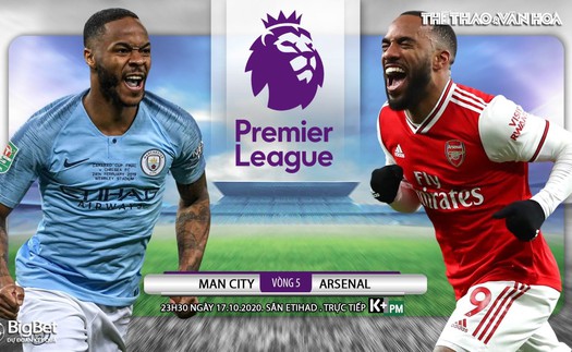 Soi kèo nhà cái Man City vs Arsenal. Ngoại hạng Anh vòng 5. Trực tiếp K+ PM